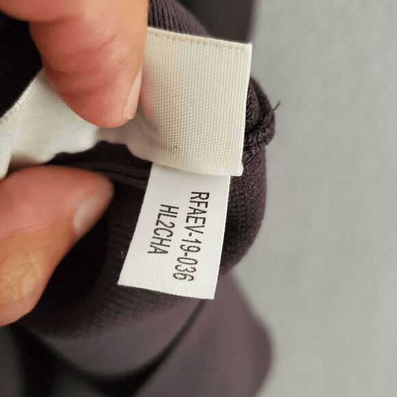 MM Lafleur Women's Extra Stretch Knit Gray Fold Over Side Slits Stright Skirt M - Picture 6 of 6